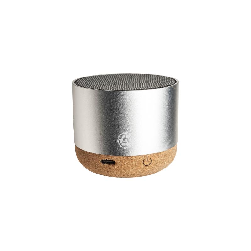 Mini altavoz Bluetooth con base de corcho