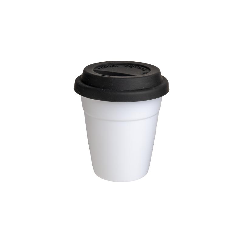 Taza de PP reutilizable con tapón de silicona