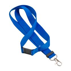 Lanyard para el cuello de poliéster reciclado R-PET con mosquetón y cierre de seguridad