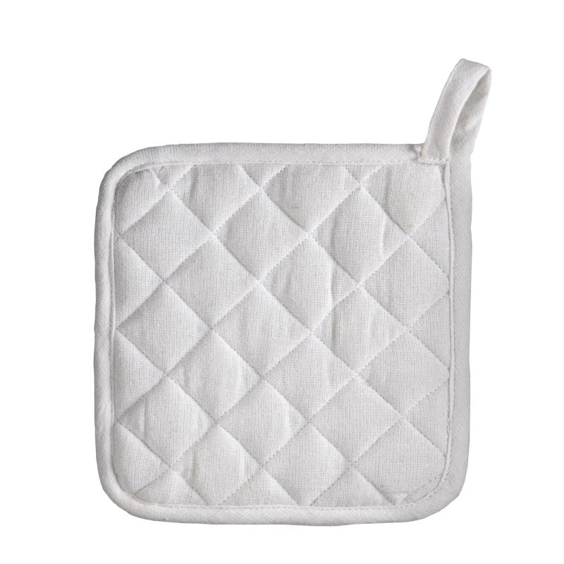 Agarradera de cocina de algodón reciclado.