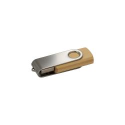 Memoria USB giratoria de bambú / metal de 8 GB.