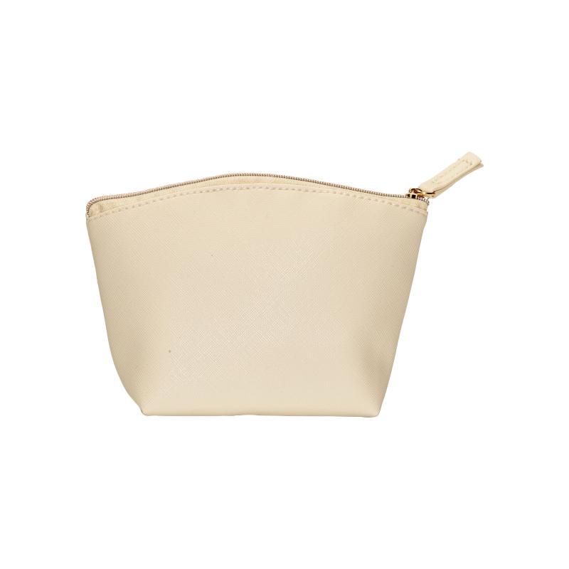 Estuche de belleza multiusos de PU saffiano de grano fino