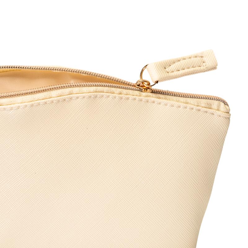 Estuche de belleza multiusos de PU saffiano de grano fino