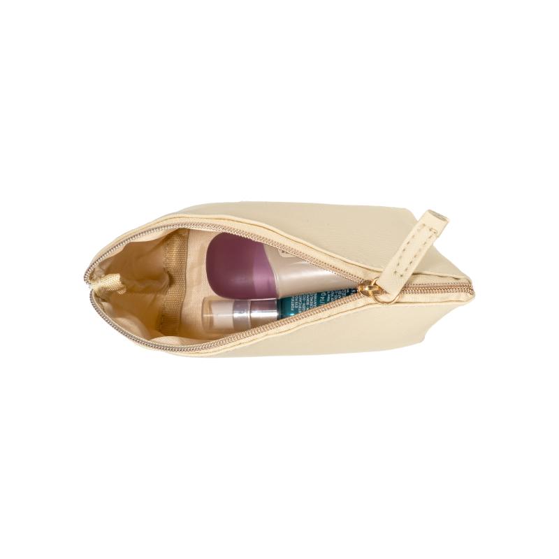 Estuche de belleza multiusos de PU saffiano de grano fino
