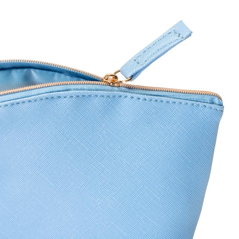 Estuche de belleza multiusos de PU saffiano de grano fino