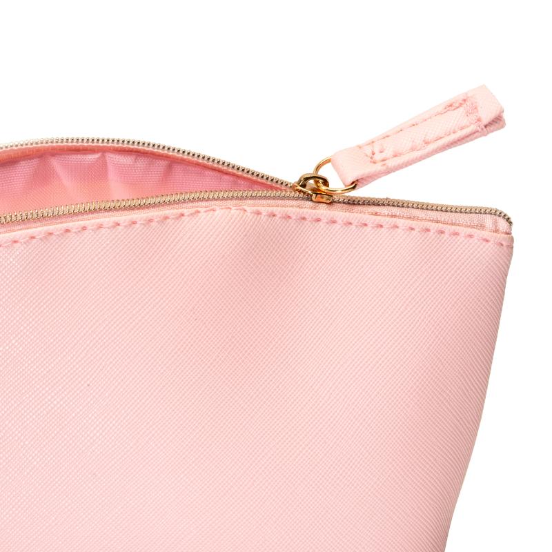 Estuche de belleza multiusos de PU saffiano de grano fino