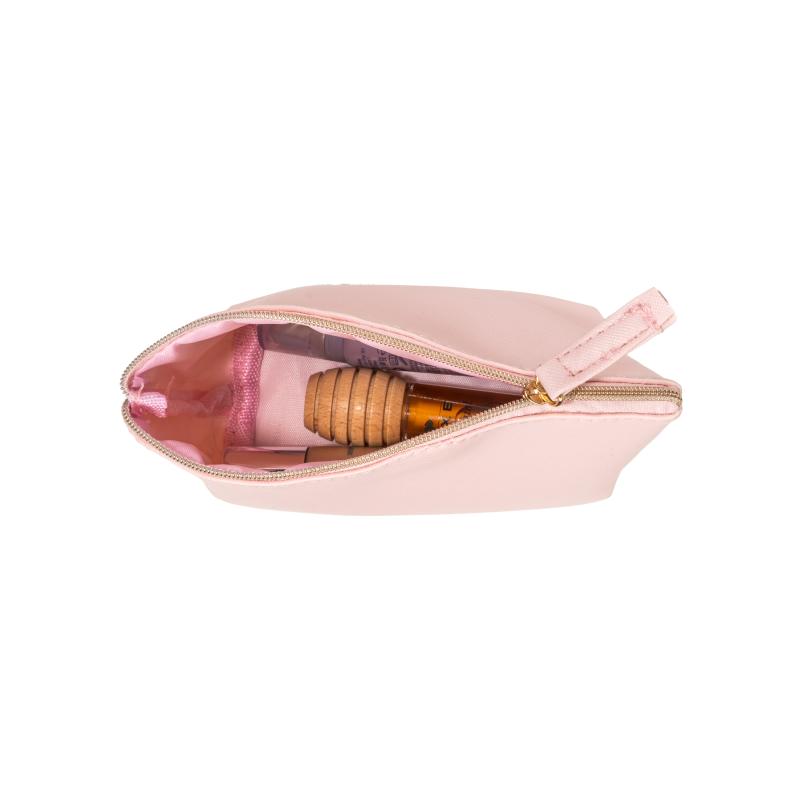Estuche de belleza multiusos de PU saffiano de grano fino