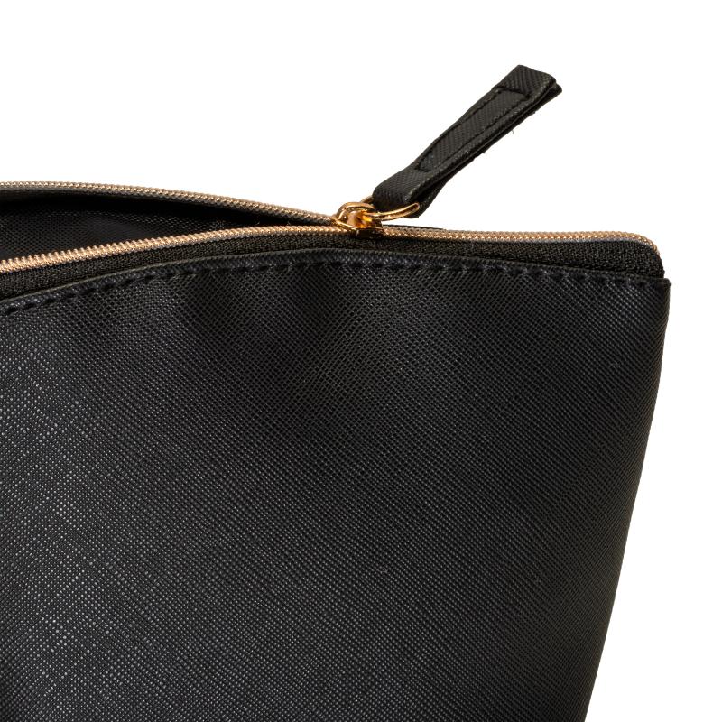 Estuche de belleza multiusos de PU saffiano de grano fino