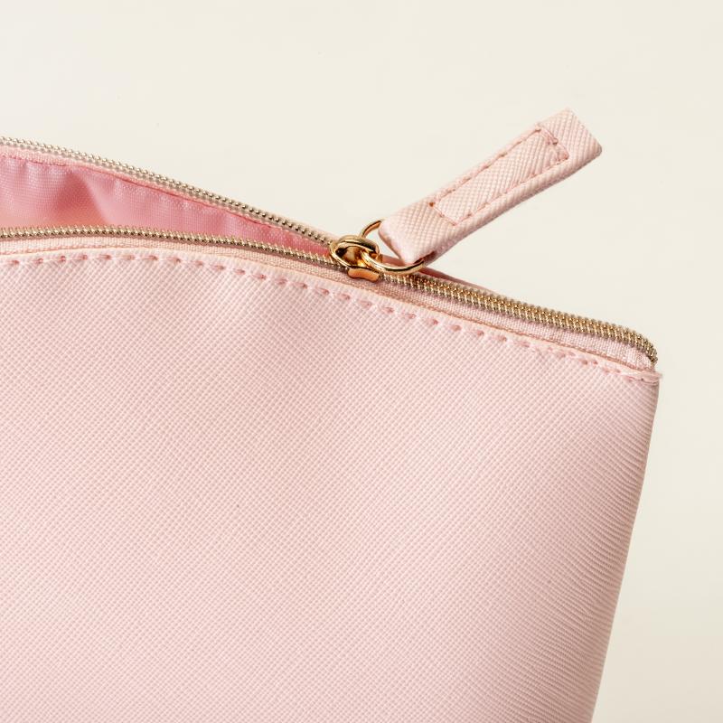 Estuche de belleza multiusos de PU saffiano de grano fino