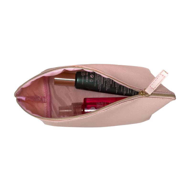 Estuche de belleza multiusos de PU saffiano de grano fino