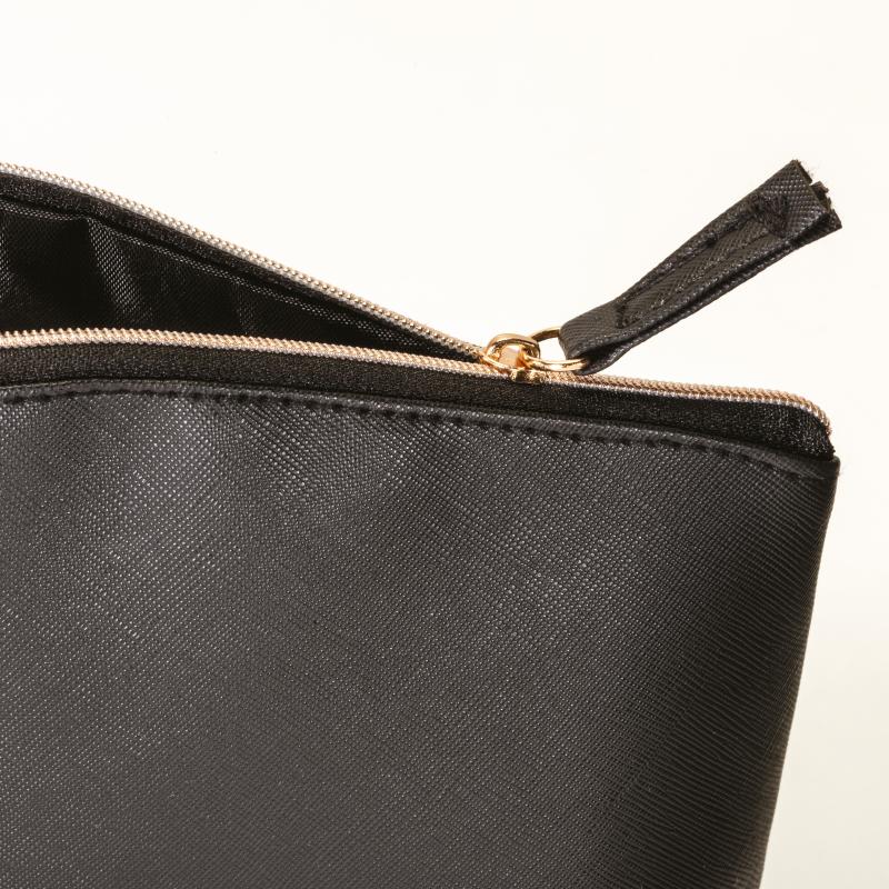 Estuche de belleza multiusos de PU saffiano de grano fino