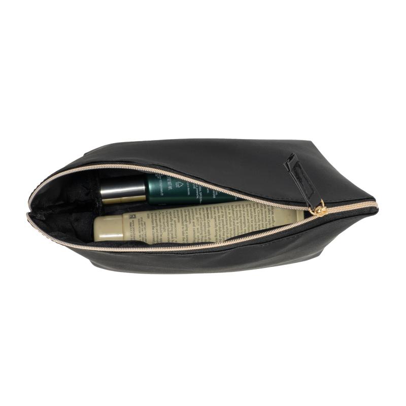 Estuche de belleza multiusos de PU saffiano de grano fino