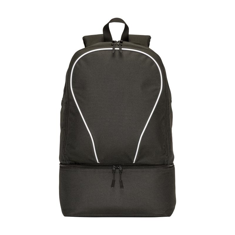 Mochila deportiva de poliéster 600D, compartimento acolchado para calzado.