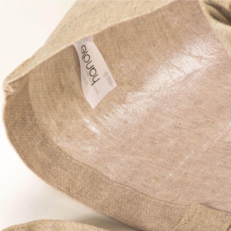 Bolsa de algodón reciclado, 120 g/m&sup2;, con laminado de polipropileno (PP)