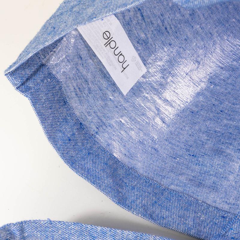 Bolsa de algodón reciclado, 120 g/m&sup2;, con laminado de polipropileno (PP)