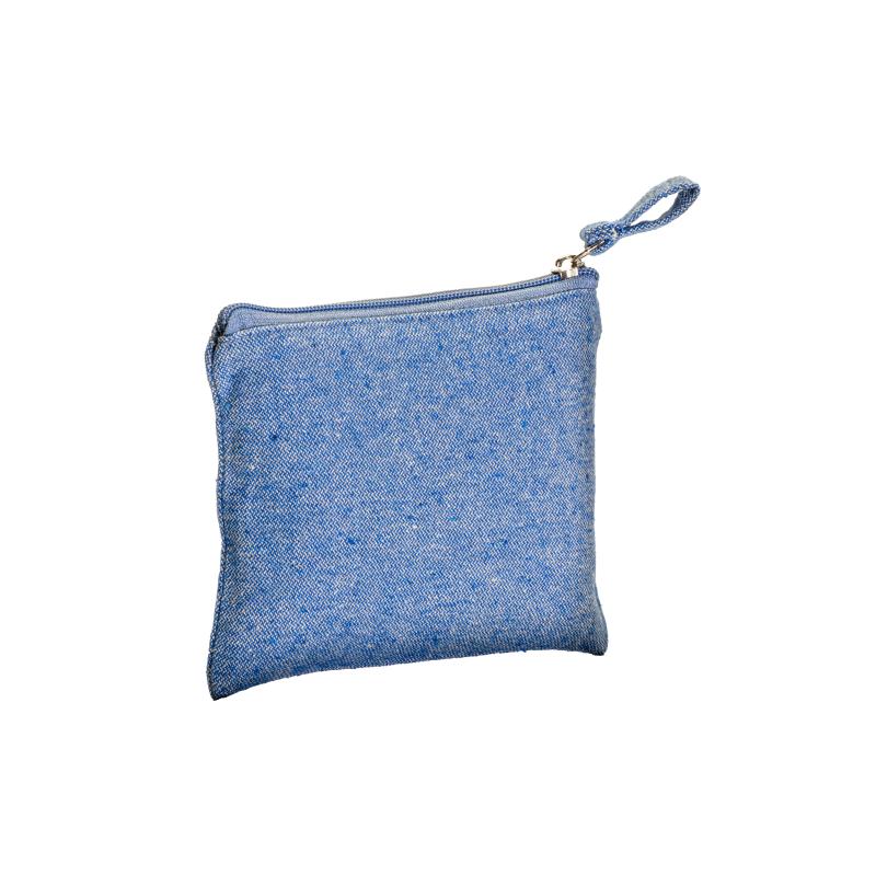 Neceser/monedero de algodón reciclado, 280 g/m&sup2;, con cremallera