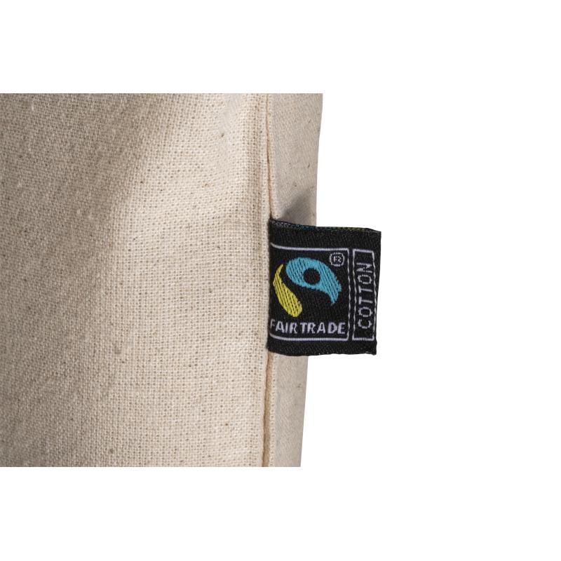 Neceser de algodón FAIRTRADE® de 180 g/m2 con cierre de cremallera