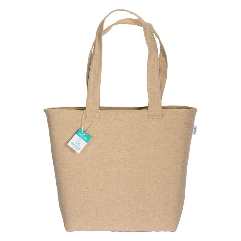 Bolsa con fuelle de algodón reciclado, 280 g/m&sup2;