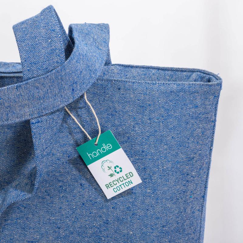 Bolsa con fuelle de algodón reciclado, 280 g/m&sup2;