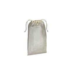 Bolsa para regalo de polialgodón brillante, 90 g/m&sup2;, con cierre de cordón