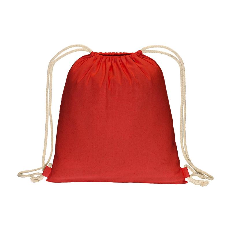 Mochila de algodón de 180 g/m&sup2;, con cierre de cordón