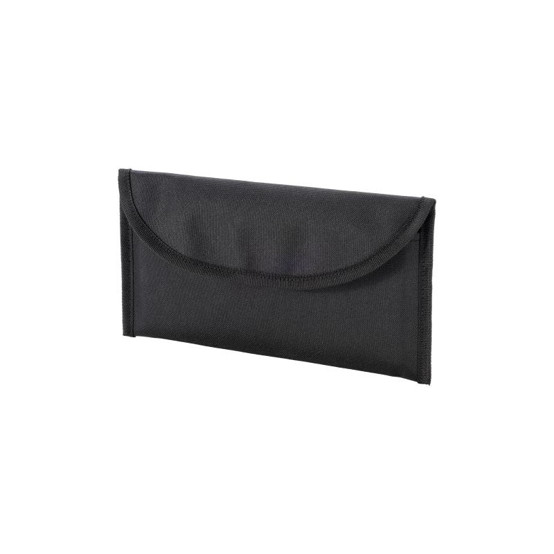 Bolsa portadocumentos de poliéster 600D con dos bolsillos y cierre de velcro