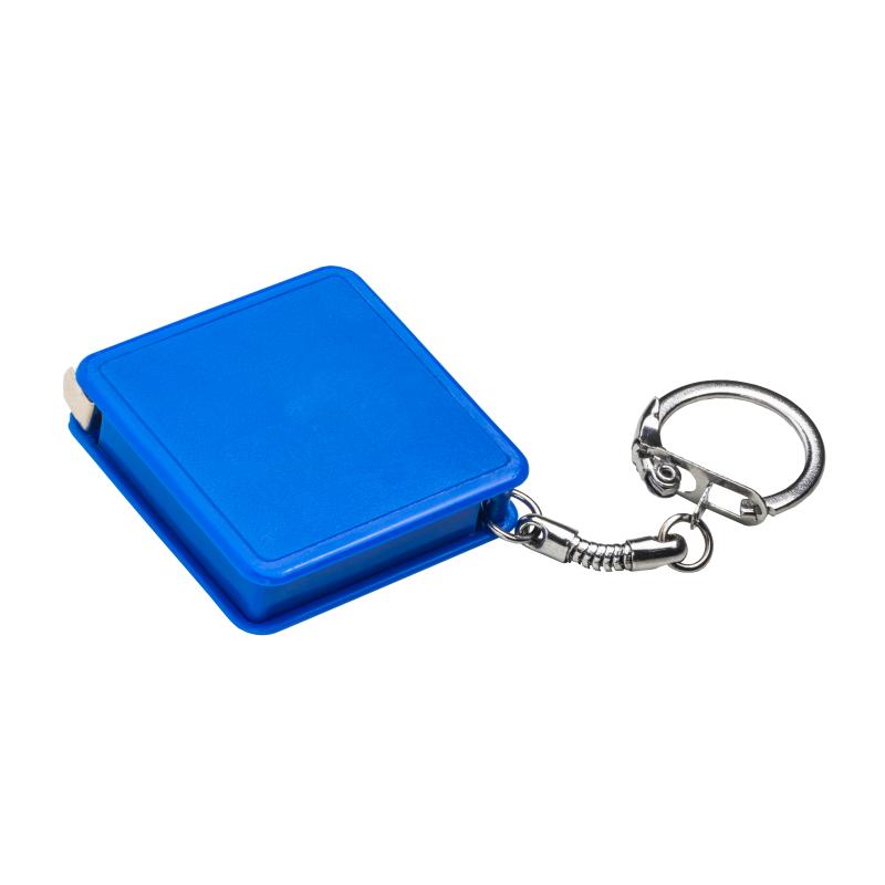 Llavero con cinta métrica flexible