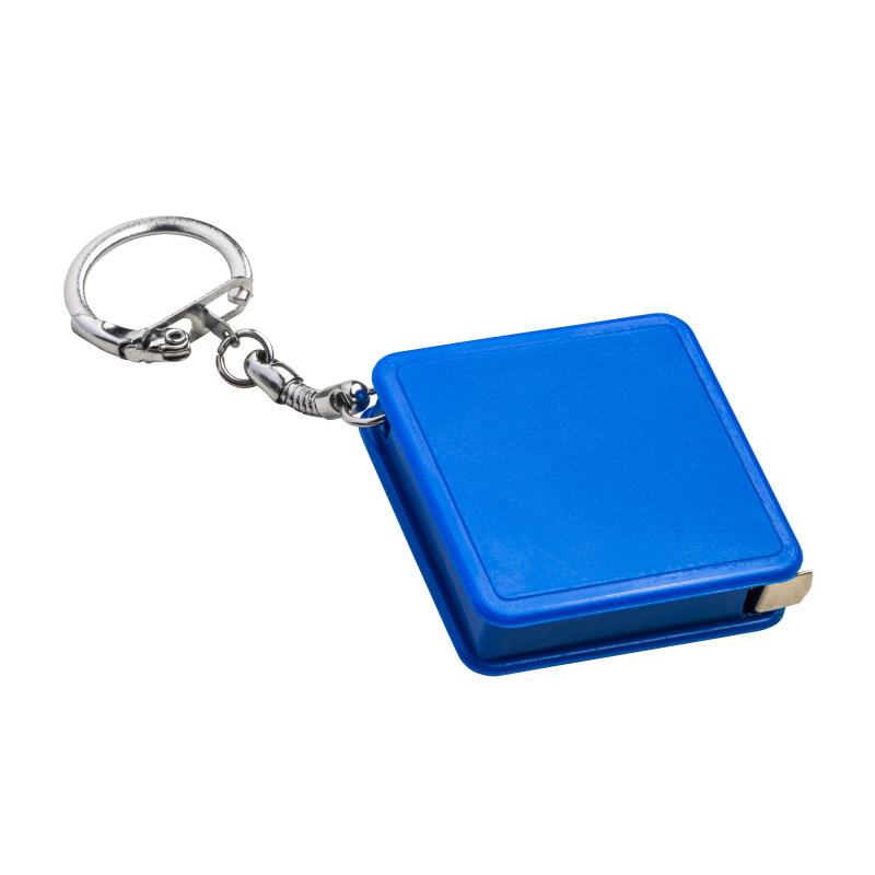 Llavero con cinta métrica flexible