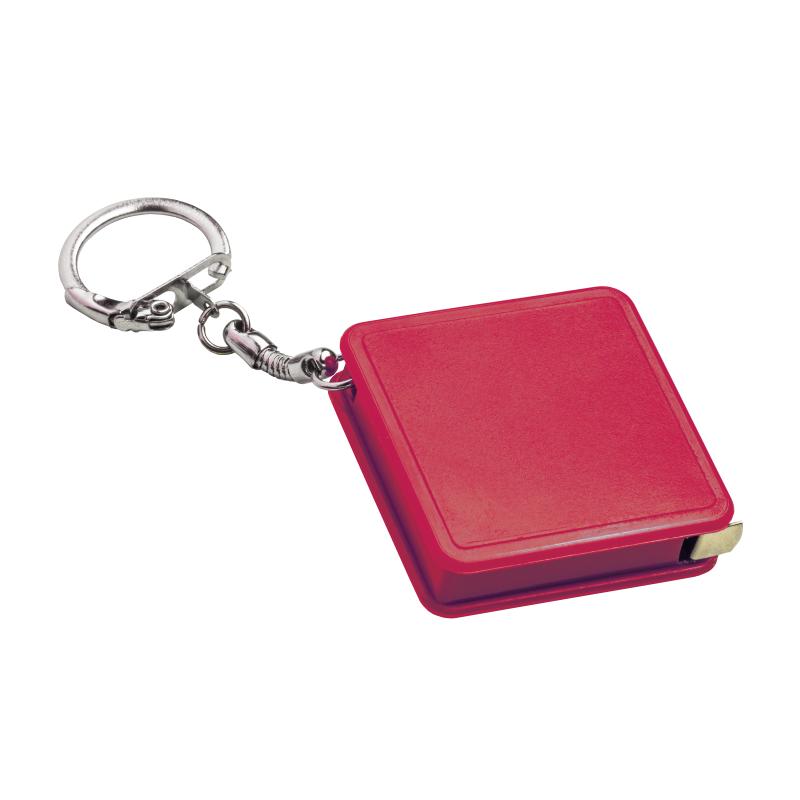 Llavero con cinta métrica flexible