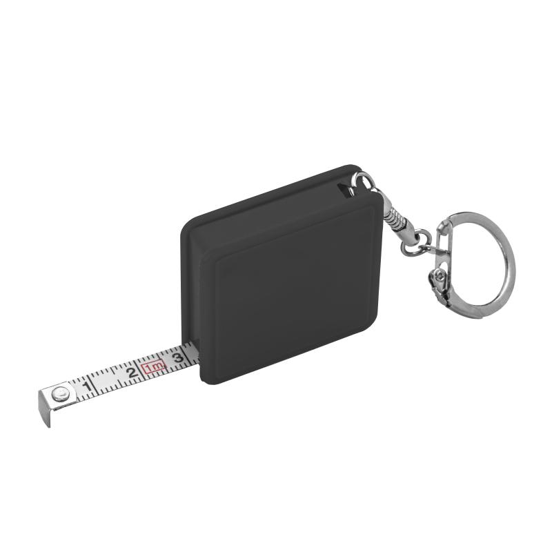 Llavero con cinta métrica flexible