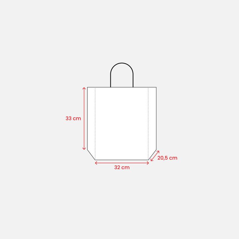 Bolsa de papel de 100 gr/m2 con fuelle