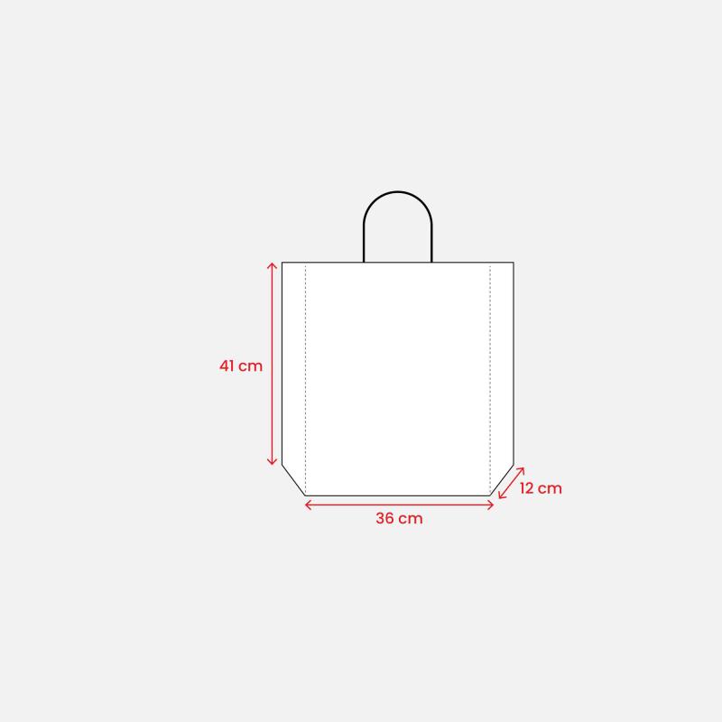 Bolsa de papel reciclado de 100 gr/m2 con fuelle