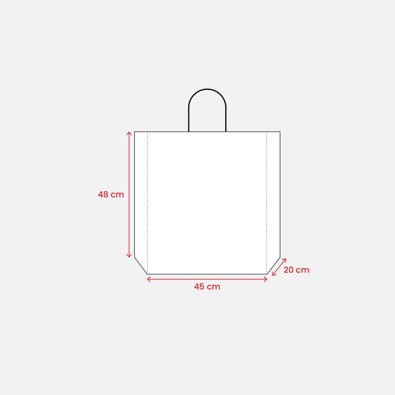 Bolsa de papel reciclado de 100 gr/m2 con fuelle