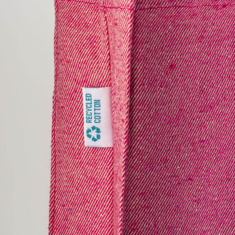 Bolsa de algodón reciclado 280 g/m2, asas largas y fuelle