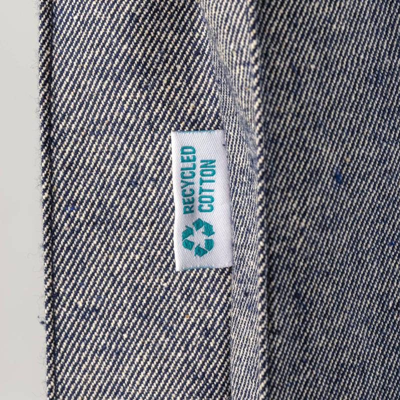 Bolsa de algodón reciclado 280 g/m2, asas largas y fuelle