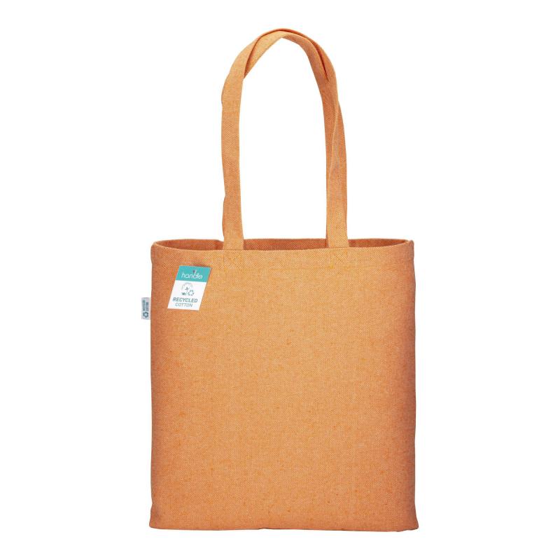 Bolsa de algodón reciclado 280 g/m2, asas largas
