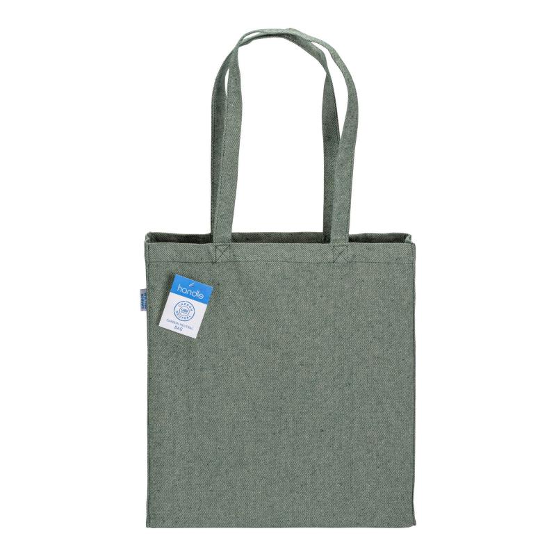 Bolsa de la compra de algodón reciclado neutro en carbono de 280 g/m2