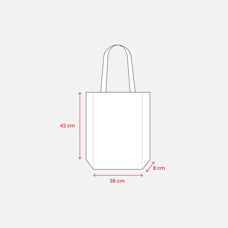 Bolsa de la compra de algodón reciclado neutro en carbono de 280 g/m2