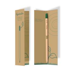 Estuche para lápices Sprout con infografía en italiano, inglés y francés