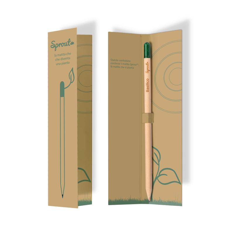 Estuche para lápices Sprout con infografía en italiano, inglés y francés