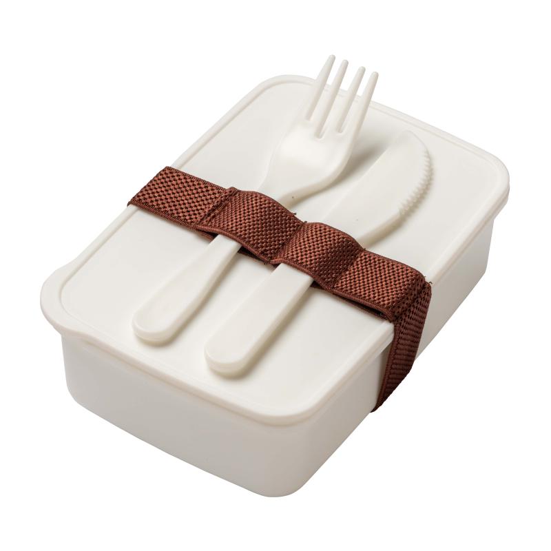 Fiambrera PP, con cubiertos incluidos. NO APTO PARA LAVAVAJILLAS NI MICROONDAS