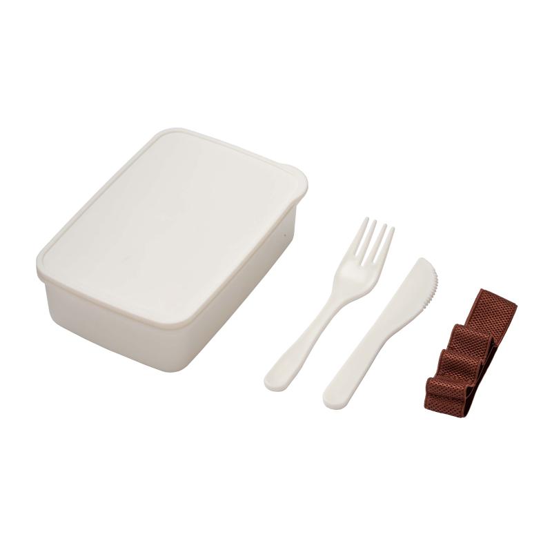 Fiambrera PP, con cubiertos incluidos. NO APTO PARA LAVAVAJILLAS NI MICROONDAS