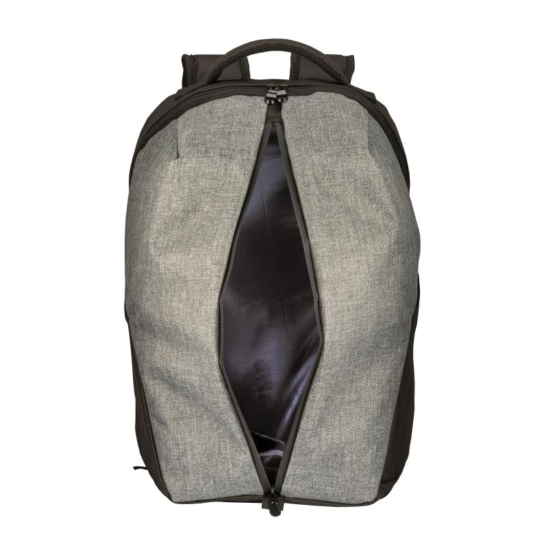 Mochila deportiva de poliéster 600D melange, con bolsillo para portátil (15").