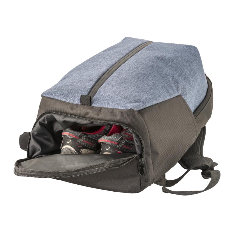 Mochila deportiva de poliéster 600D melange, con bolsillo para portátil (15").
