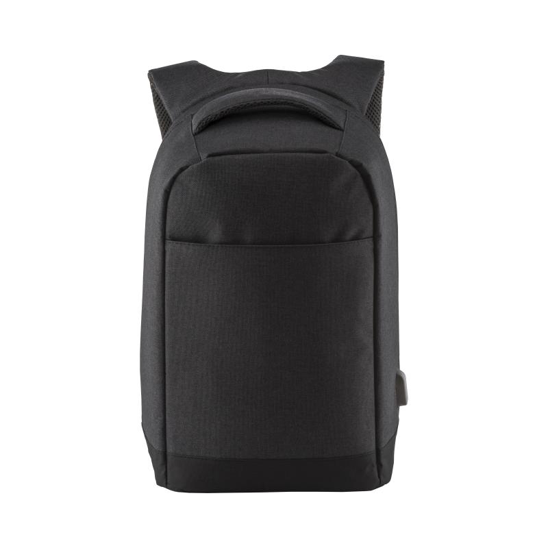 Mochila para PC con bloqueo antirrobo, con toma USB, en poliéster 600D