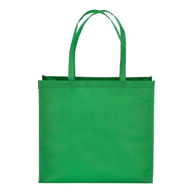 Bolsa de PET reciclado 80 g/m2, asas largas y fuelle