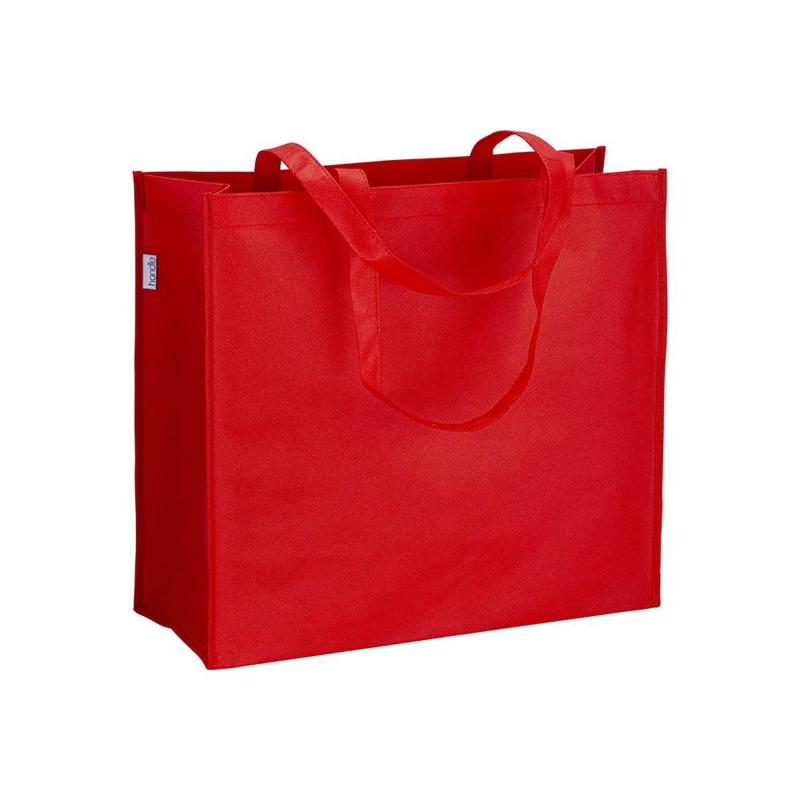 Bolsa de PET reciclado 80 g/m2, asas largas y fuelle