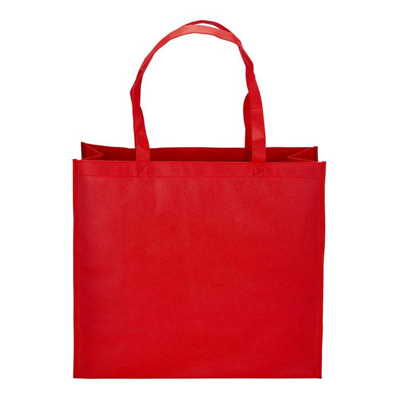 Bolsa de PET reciclado 80 g/m2, asas largas y fuelle