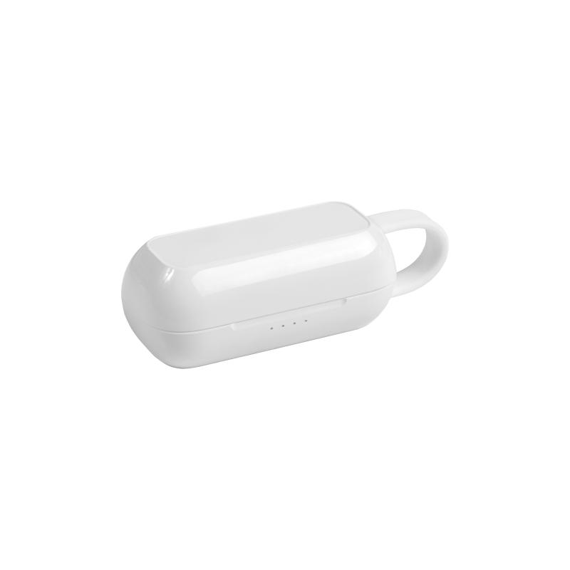 Auriculares Bluetooth con caja de carga y cable de carga micro USB incluidos.