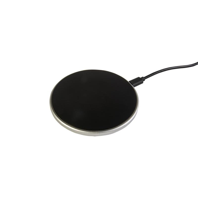 Base de carga inalámbrica de plástico con luz LED de grabado láser, 10W